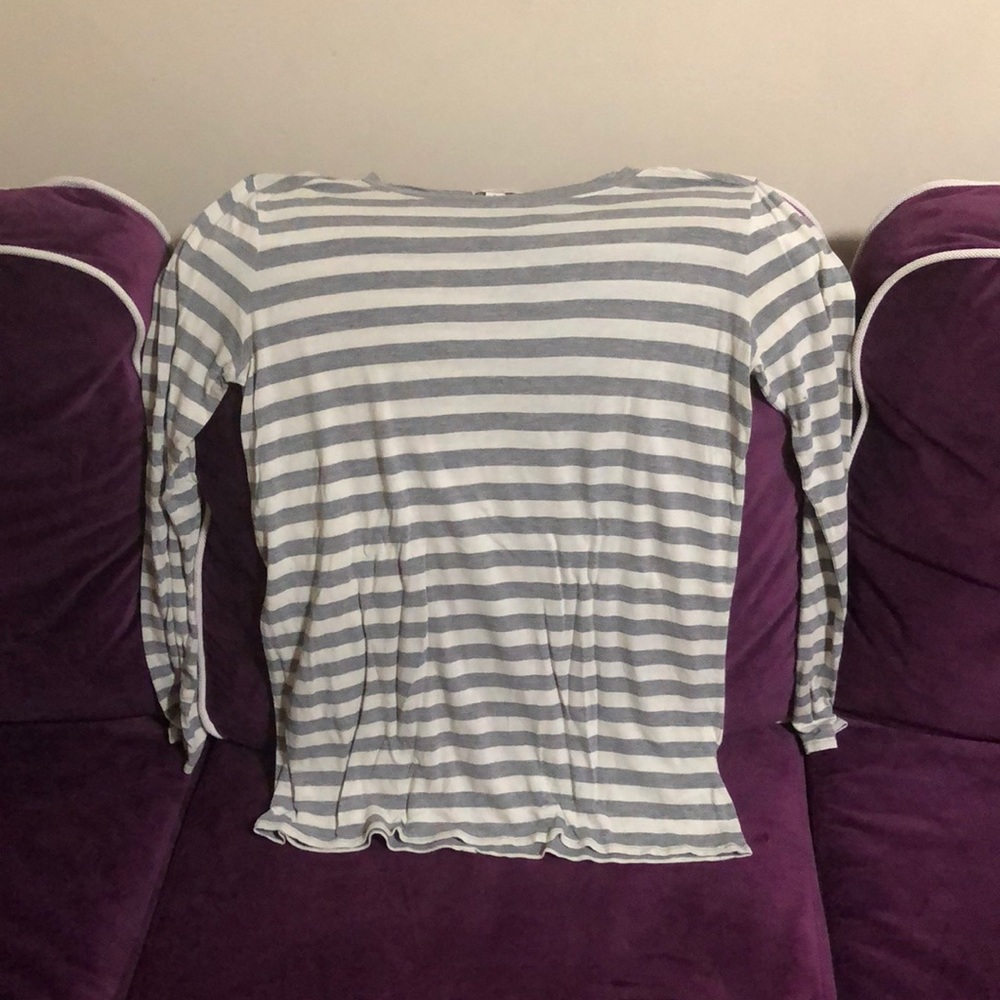 Gap Stripped Shirt-Grey/White